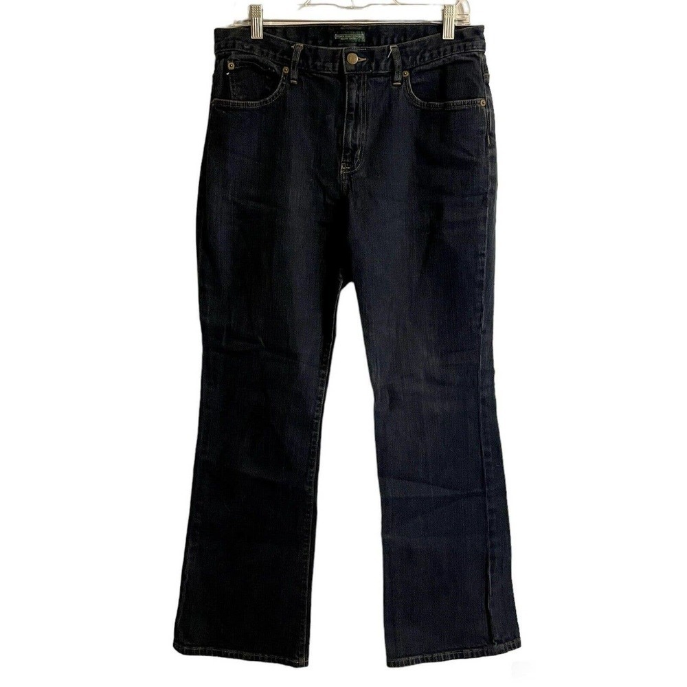 Lauren Jeans Co Ralph Lauren Jeans Women 12 Blue Dark Wash Denim Classic…